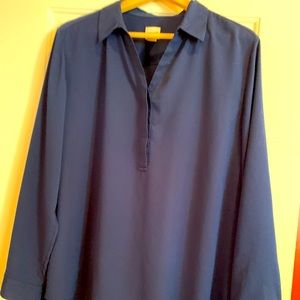 Chico’s Collared Tunic Blouse